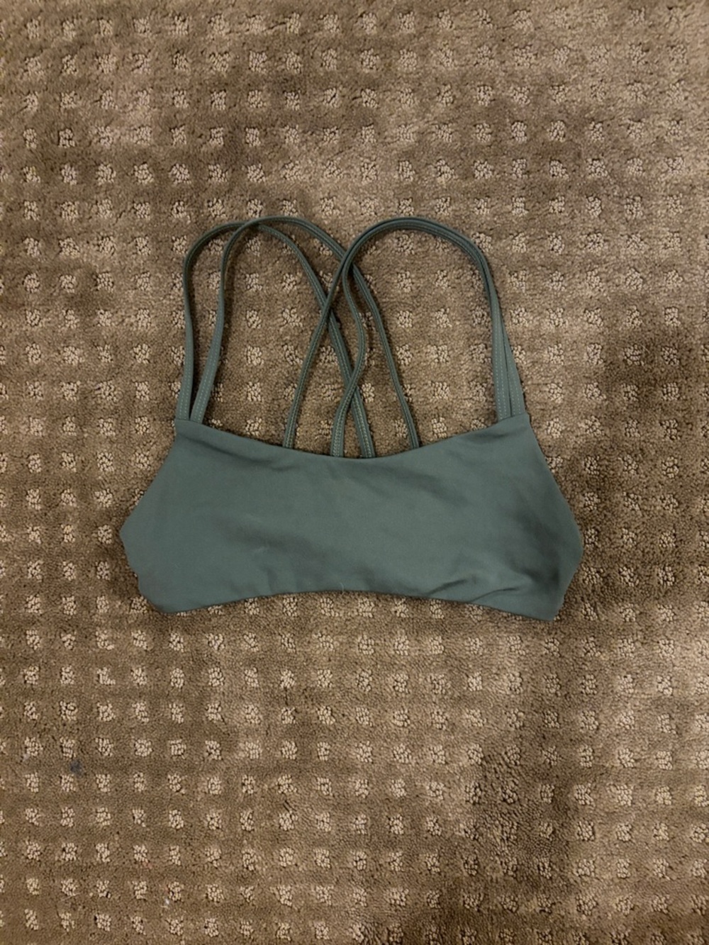 Jolyn Clothing Strappy Sports Bralette - Slate Green